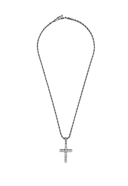 Iced out cross pendant set